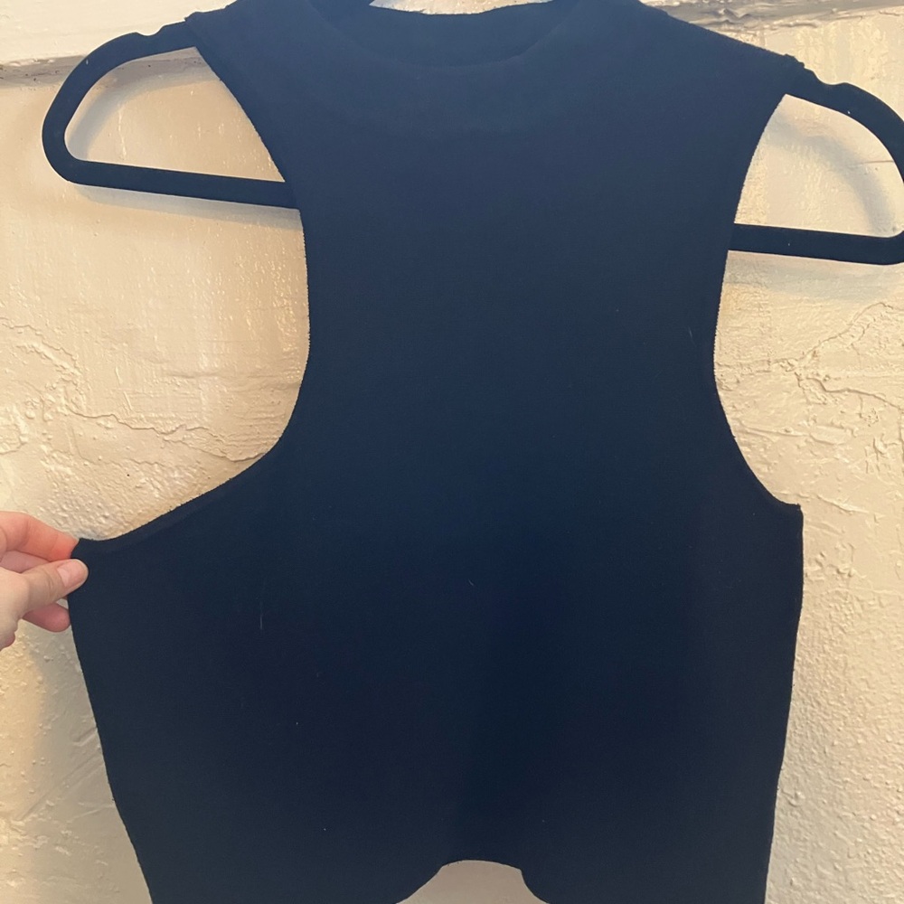 Bohme woman's black cut out, cropped tank top